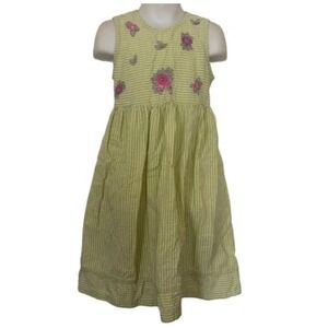 Boutique April Cornell Girls Striped Sundress 5/6 Yellow